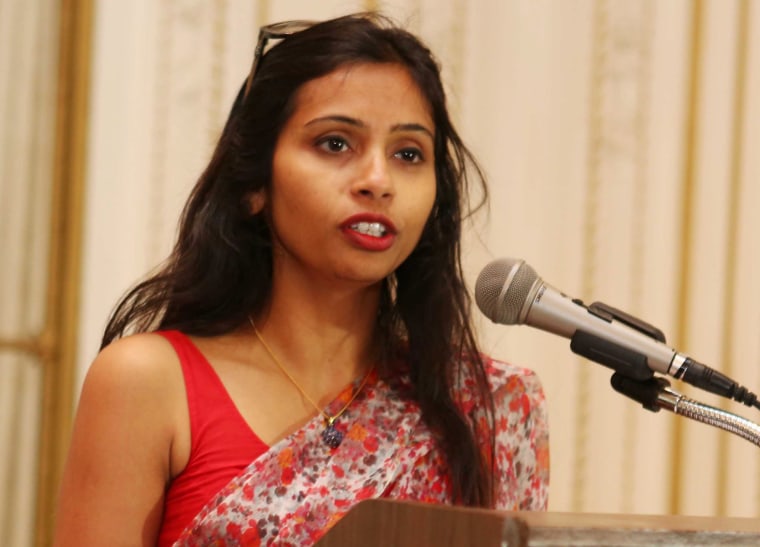 India's Deputy Consul General in New York, Devyani Khobragade, attends a Rutgers University event at India's Consulate General in New York on June 19, 2013.