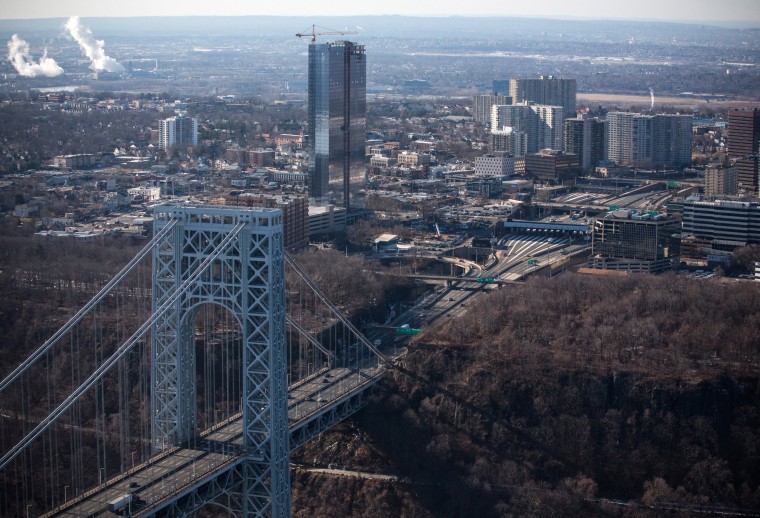The New Jersey side of the George Washington Bridge, which connects Fort Lee, N.J., and New York City.