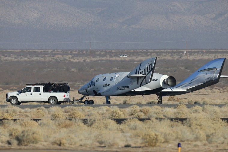 SpaceshipTwo after the test flight