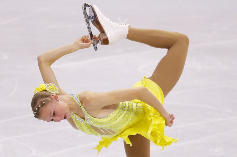 Polina Edmunds competes in the women's short program competition at the U.S. Figure Skating Championships in Boston, Massachusetts January 9, 2014.   ...