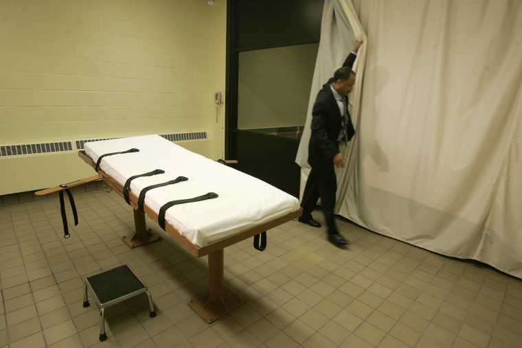 The death chamber at the Southern Ohio Correctional Facility in Lucasville, Ohio.