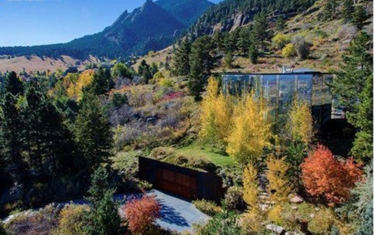 This glass house in Boulder, Colo., is meant to blend in with the natural surroundings.