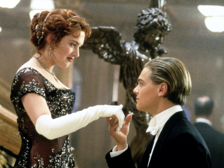 In this image released by Paramount Home Entertainment, Kate Winslet and Leonardo DiCaprio are shown in a scene from, \"Titanic.\" (AP Photo/Paramount P...