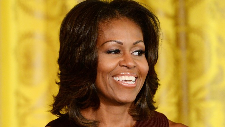 epa04018515 (FILE) A file picture dated 20 September 2013 shows US First Lady Michelle Obama delivering remarks during a luncheon in honor of the winn...