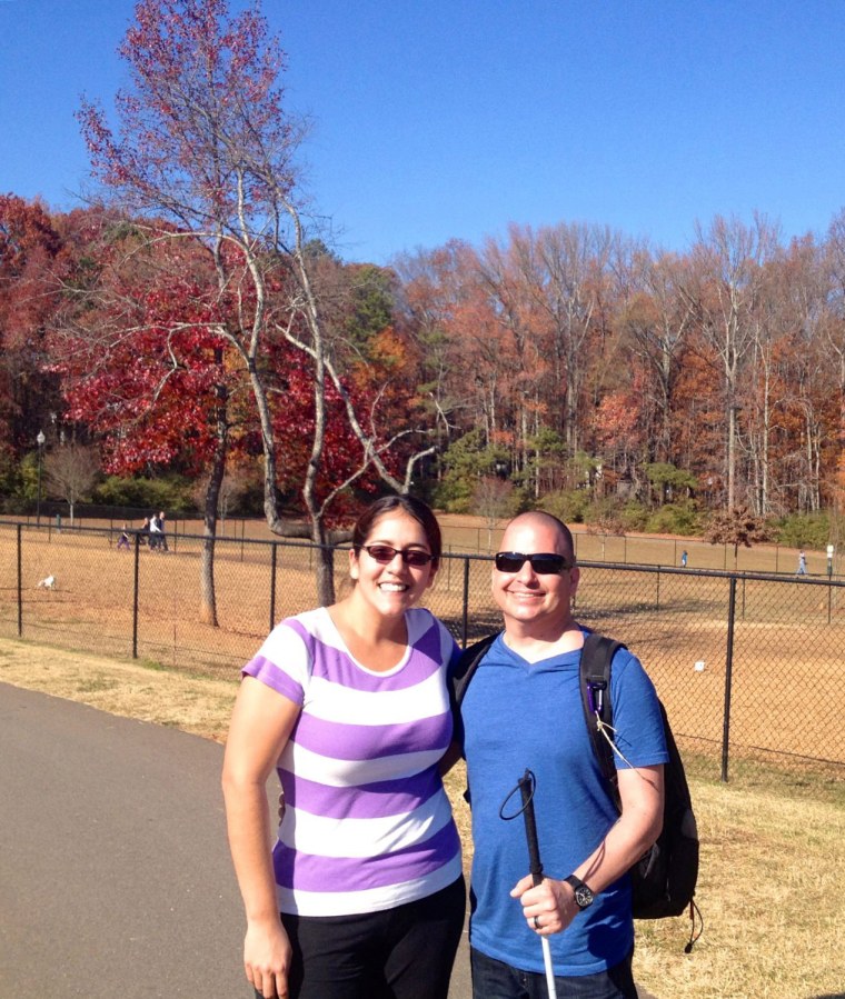 Menasche and his friend Karla Polo.