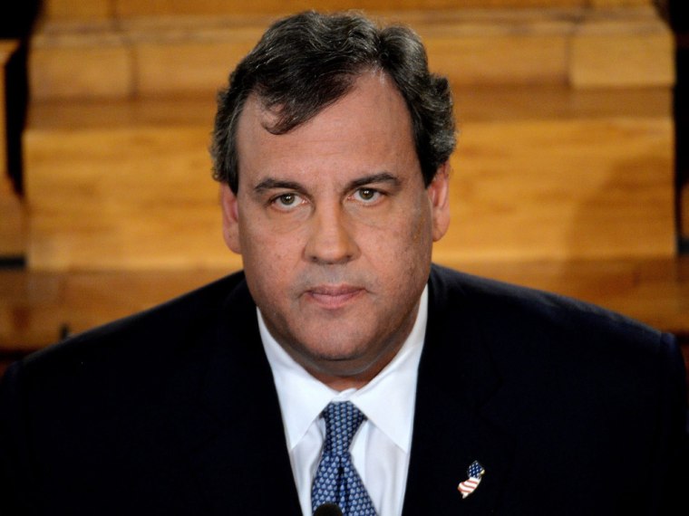 Gov. Chris Christie during his State of the State address this week.