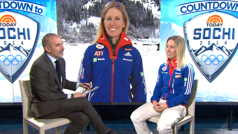 U.S. biathlete Lanny Barnes, appearing live from her training in Italy, said she was "shocked" when her twin sister, Tracy (with Matt Lauer in the studio), gave up her spot on the Olympic team in Sochi so that Lanny could go in her place.  