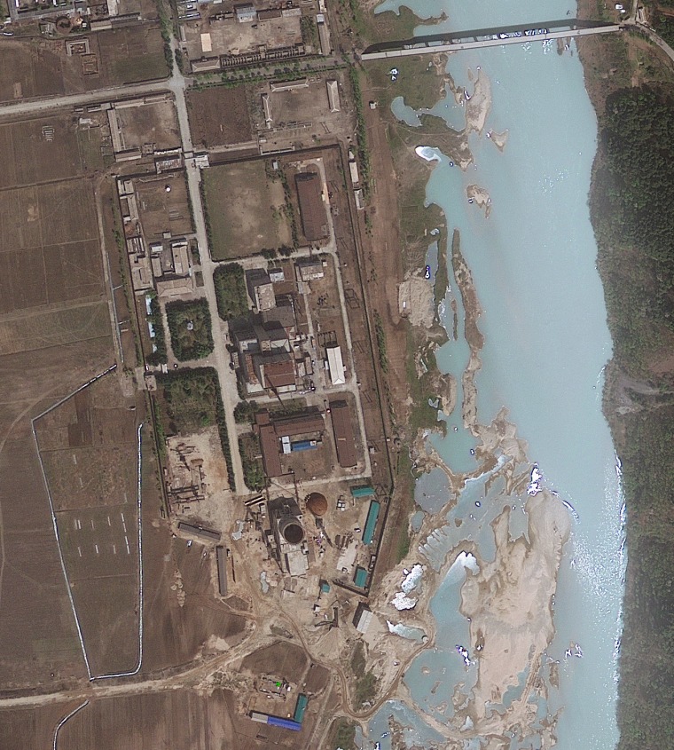 This April 30, 2012 file satellite image provided by GeoEye shows the area around the Nyongbyon nuclear facility in Nyongbyon, also known as Yongbyon, North Korea.