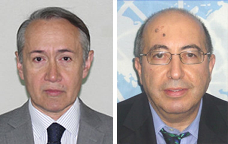 Vadim Nazarov, left, who worked for the U.N. Assistance Mission in Afghanistan, and Wabel Abdallah, who worked for the International Monetary Fund, were among the victims of the attack in Kabul.