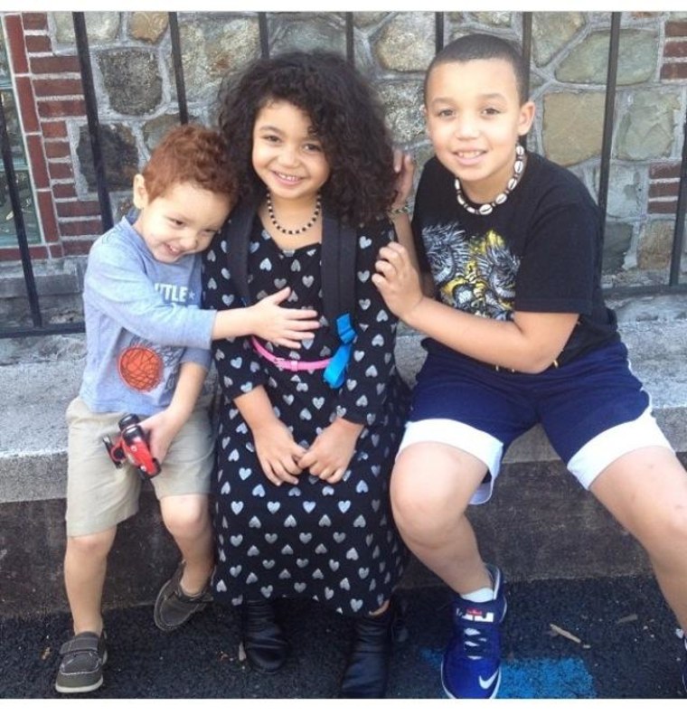 My 3 children are 3 completely skin tones and they do not see any difference in each other. It's a beautiful thing:)