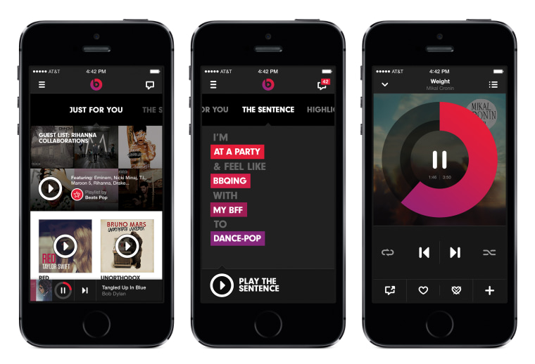 Beats Music for iOS.