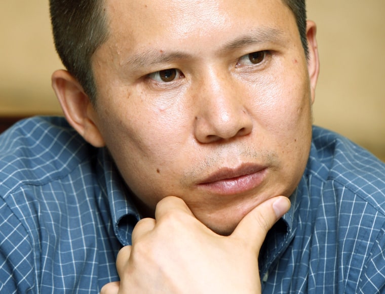Xu Zhiyong at a meeting in Beijing in July 2009.