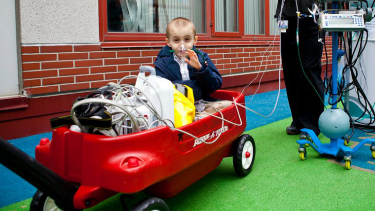 The Children's Hospital of Philadelphia also uses kid-friendly wagons to transport their little patients when possible.