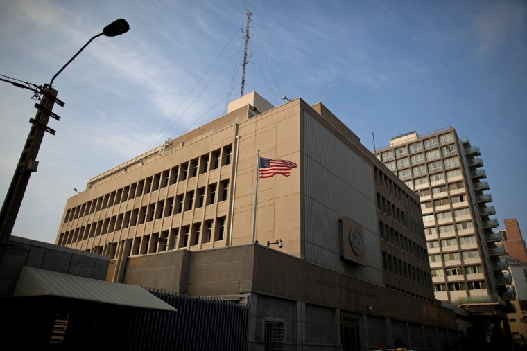 The State Department said there were no plans to evacuate the U.S. Embassy in Tel Aviv after Israel claimed Wednesday to have foiled a plot to bomb it.
