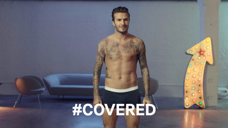 Beckham's #covered H&M ad version