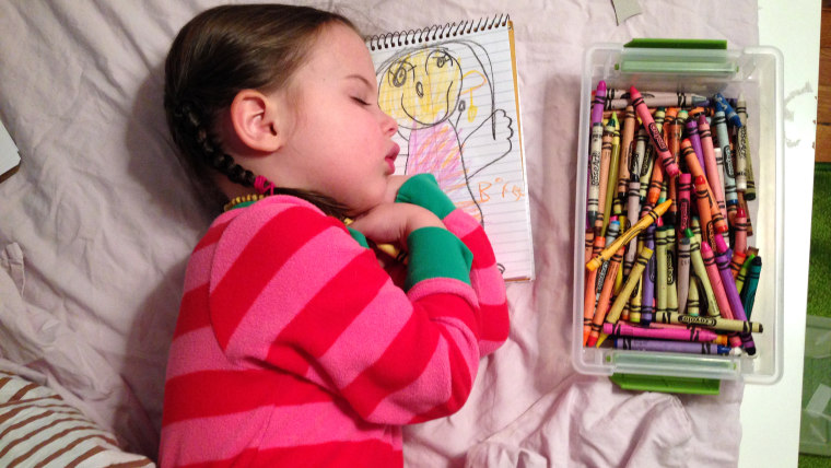 Bedtimes were a struggle for 4-year-old Riley Carey-Brown, until her parents discovered a secret weapon: Art.