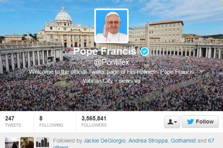 Pope Twitter account