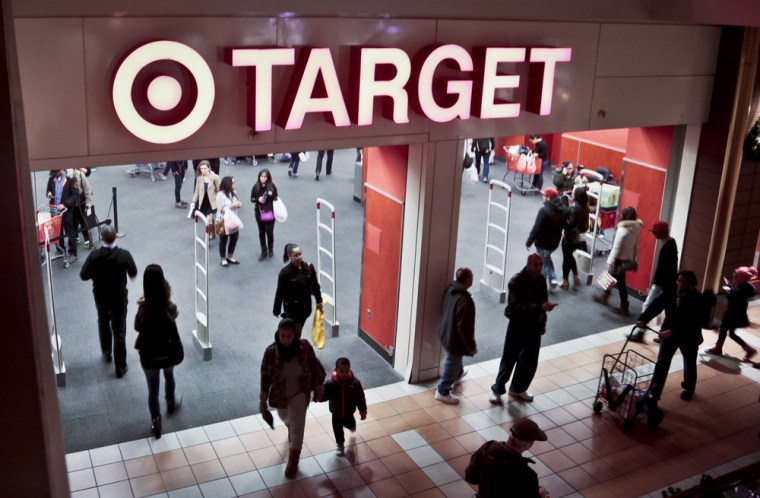 Image: Shoppers visit Target store