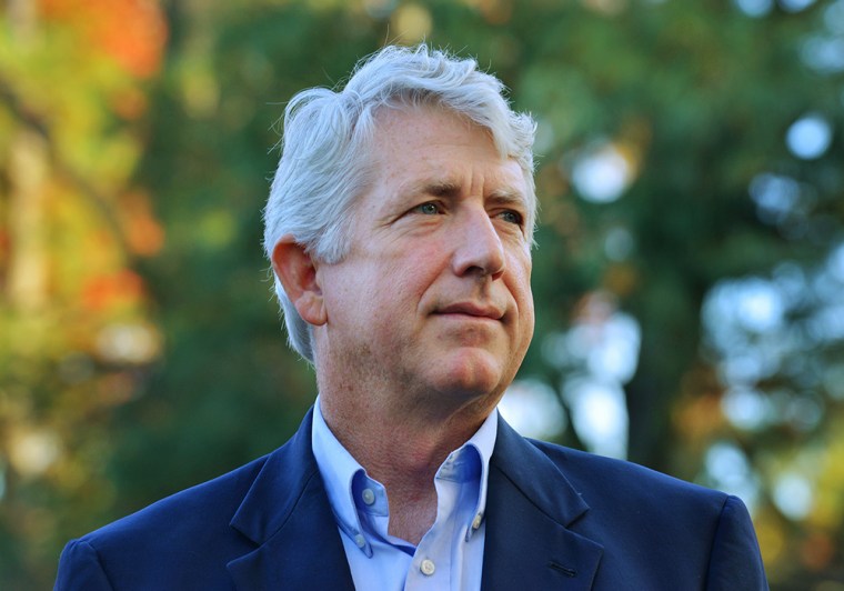 Mark Herring, pictured in the last weekend before elections in Fairfax, Va., recently changed his opinion of gay marriage and is now fighting his state's ban on same-sex couples marrying.