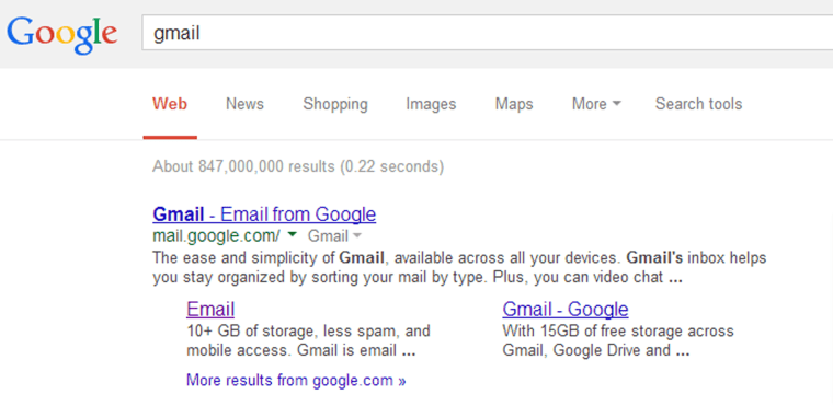 Image: Screenshot of Google search page