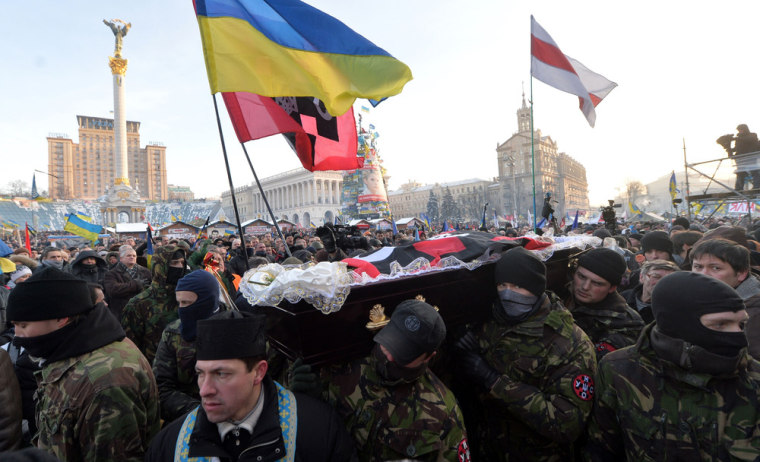 Slain Protester Mourned In Kiev As Ukrainian Political Crisis Worsens