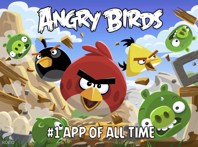 A screen shot of Angry Birds for Android