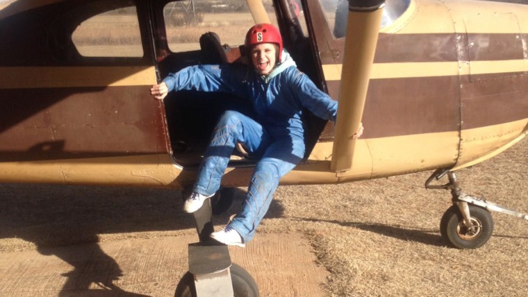 Makenzie Wethington, 16, was excited for her first sky dive, which was a birthday present from her family.