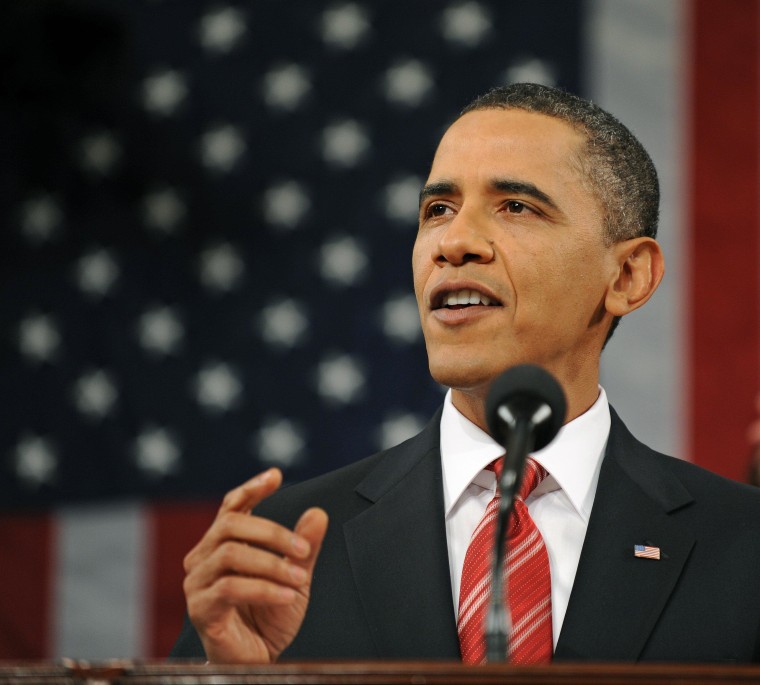 President Obama during the 2013 State of the Union.
