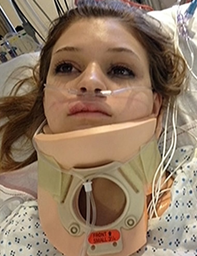 Makenzie Wethington in hospital