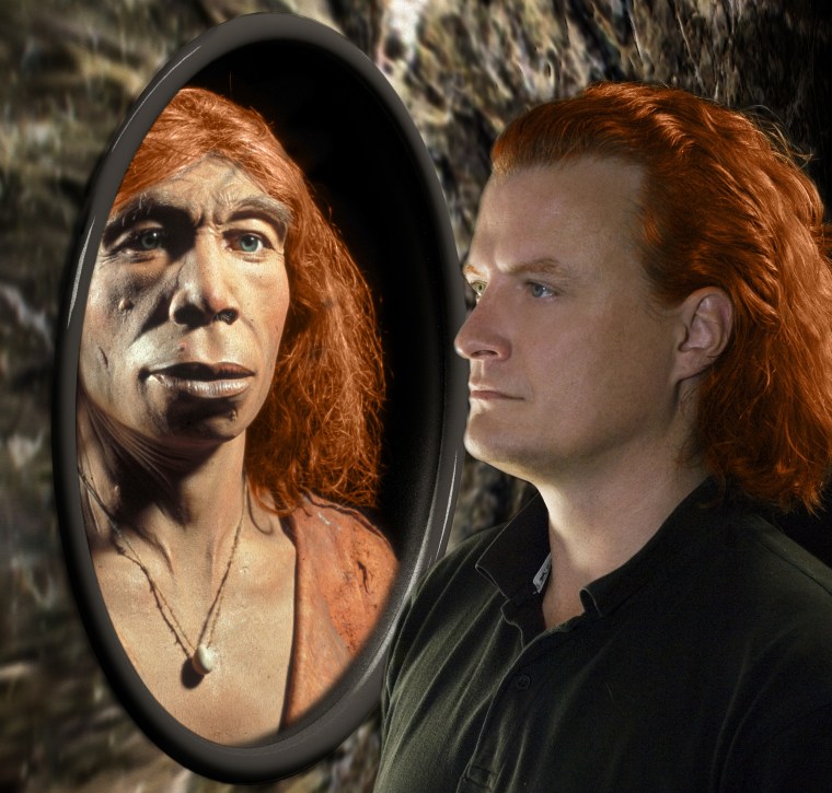 Image: Neanderthal and human