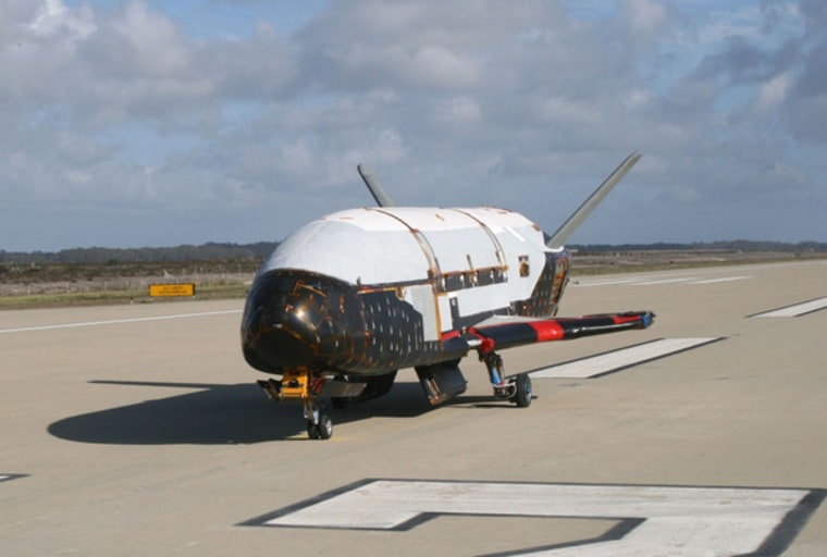 The Air Force's secret X37-B space plane landed in June 2012 after more than a year in orbit.