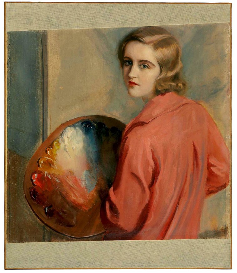 Paintings made by the shy artist Huguette Clark will not be sold at auction, but will go to the new Bellosguardo Foundation for the arts, at her California home. This self-portrait is from the late 1920s.