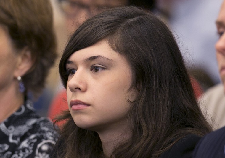 Transgender student Nicole Maines, pictured in this June 2013 court hearing.
