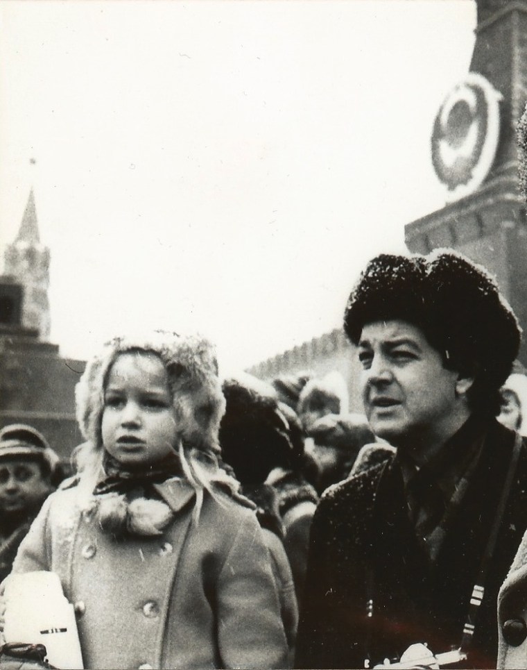 Writer Sally Hurst in Red Square