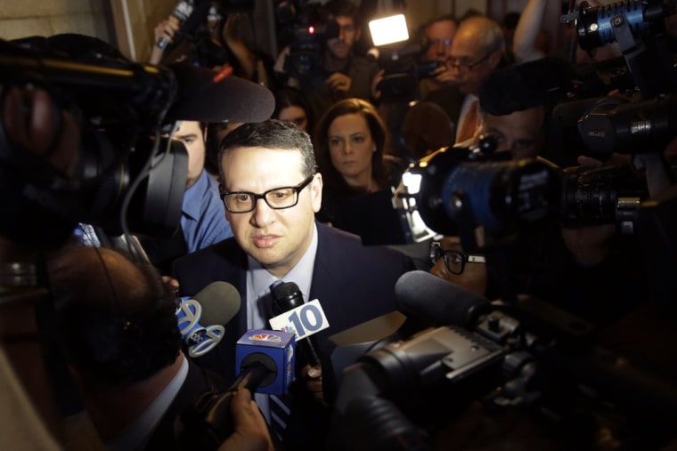 David Wildstein after a hearing Jan. 9 at the New Jersey Statehouse in Trenton.