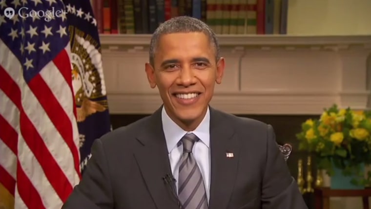 President Obama's 'virtual roadtrip' Google Hangout on Friday.