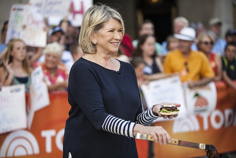 Martha Stewart and Matt Lauer cook on the TODAY show in New York on July 2, 2014.