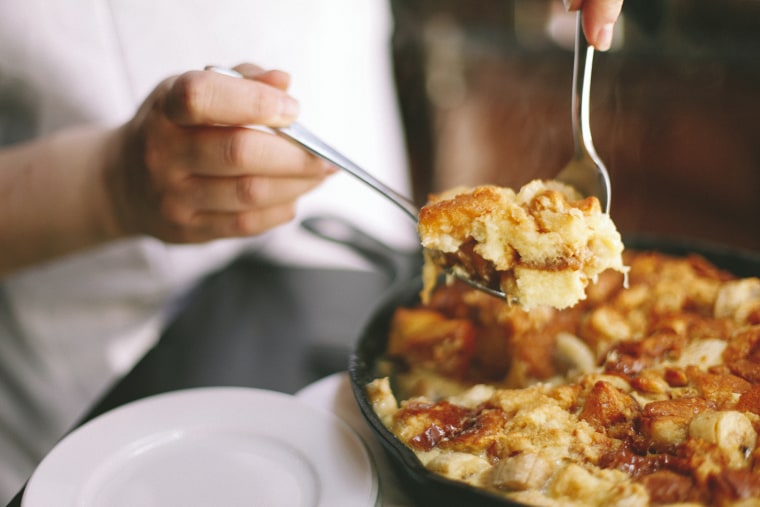 campfire bread pudding