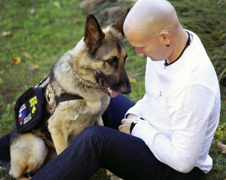 Jason Haag's life was being destroyed by PTSD until he met Axel.