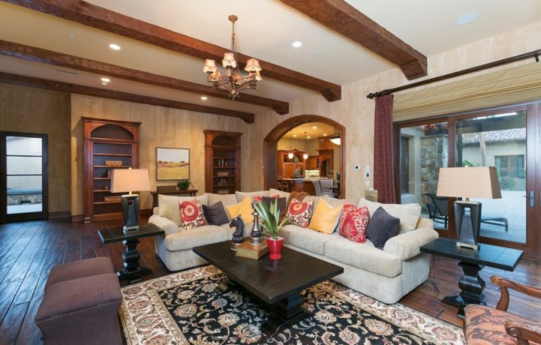 The family room in LaDainian Tomlinson's nearly 10,000-square-foot home.