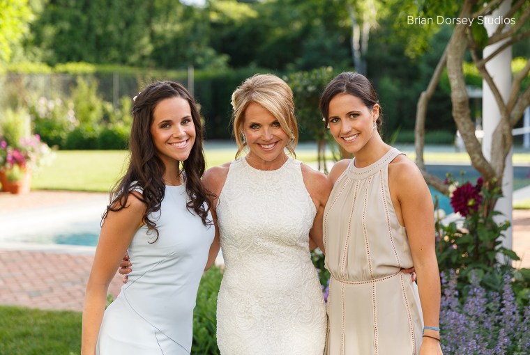 Couric celebrated with daughters Ellie, 22, and Carrie, 17, from her first marriage to the late John Monahan.