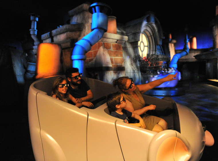 Ratatouille: L'Aventure Totalement Toquée de Rémy is a dark, trackless ride that will take visitors across the rooftops of the city and through the restaurant’s kitchen and dining room in four-person “ratmobiles.”