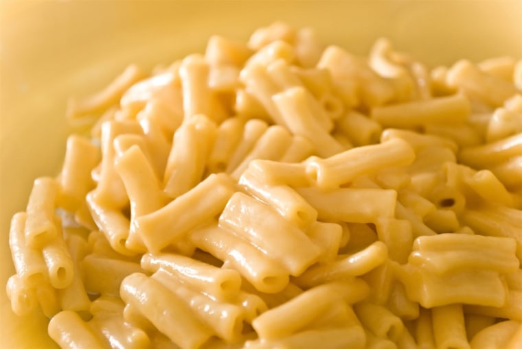 Dish of macaroni and cheese,