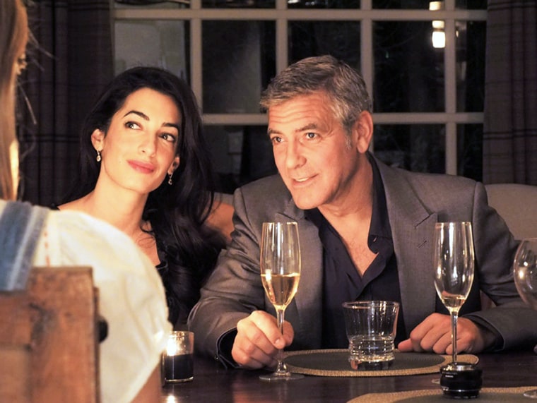 George Clooney and Amal Alamuddin in Santa Barbara, Calif.