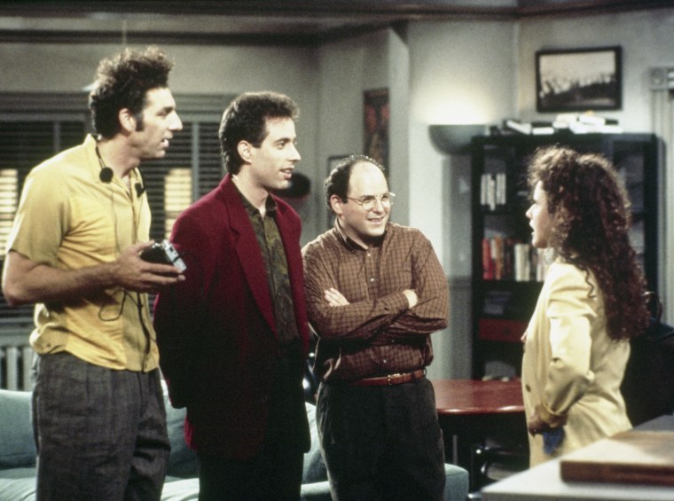 Ahead of their time: Michael Richards as Cosmo Kramer, Jerry Seinfeld as Jerry Seinfeld, Jason Alexander as George Costanza, Julia Louis-Dreyfus as Elaine Benes.