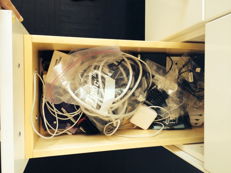 My charger drawer -- don't judge, I know you have one!