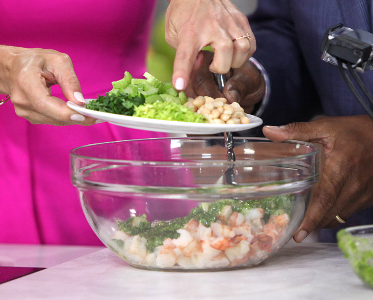 Giada De Laurentiis and Al Roker cook on the TODAY show in New York, on July 15, 2014.