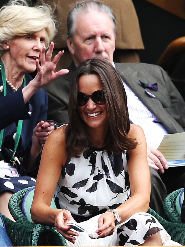 LONDON, ENGLAND - JUNE 26:  Pippa Middleton attends Wimbledon on day four of the Wimbledon Lawn Tennis Championships at the All England Lawn Tennis an...