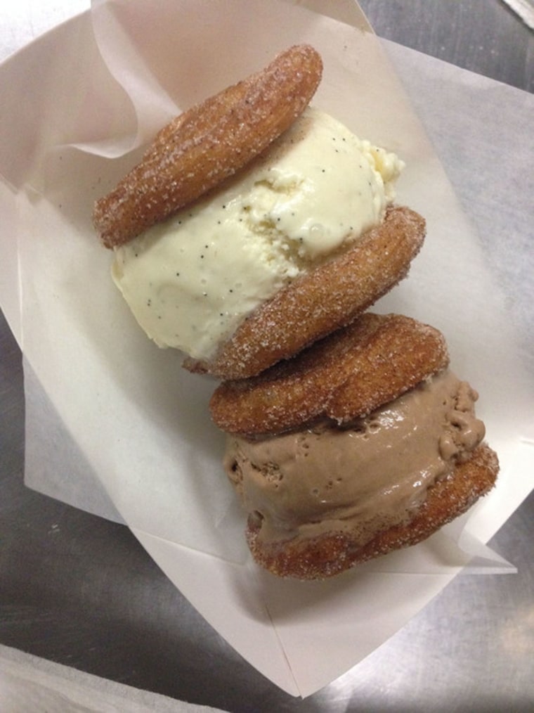 Churro ice cream sandwich