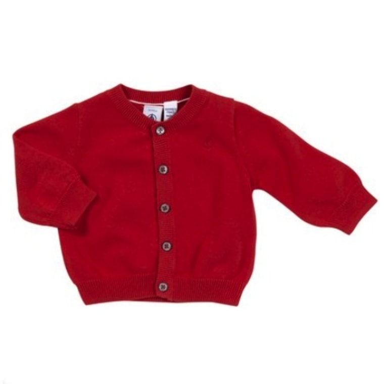 Prince George style red cardigan